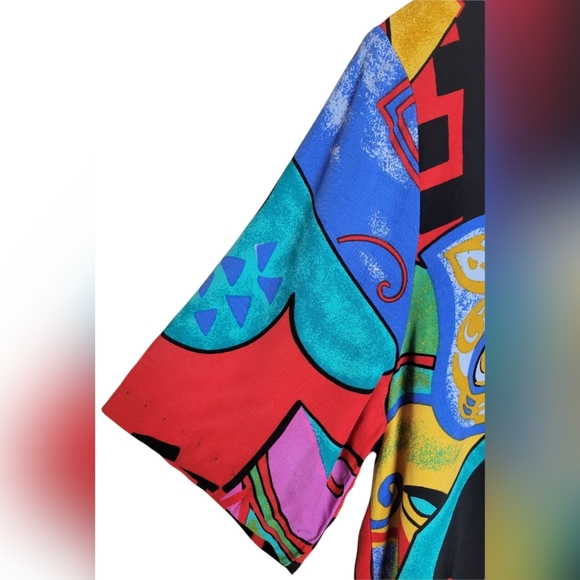 Vintage Just In Thyme 80's Abstract Pop Culture Print Dress Size 8 - Picture 3 of 8